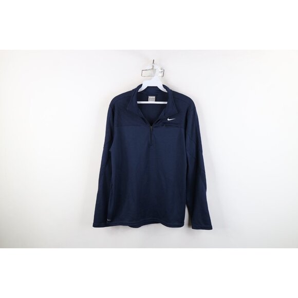 Vtg Y2K Nike Womens XL Travis Scott Mini Swoosh Knit Half Zip Pullover Jacket - Picture 1 of 15